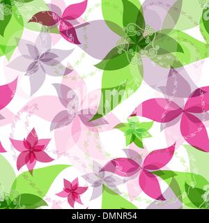 Motif floral transparent Illustration de Vecteur