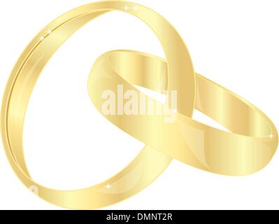 Anneaux de mariage d'or Illustration de Vecteur