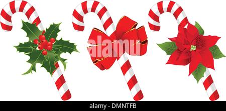 Decorated Christmas Candy Cane Illustration de Vecteur