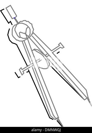 Compas de dessin Illustration de Vecteur