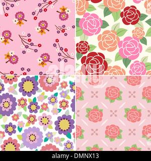 Tissu florale pattern design Illustration de Vecteur