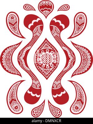 Paisley design dessiné à la main Illustration de Vecteur