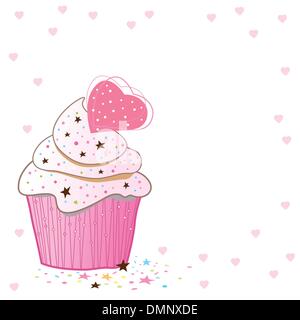 Design Cupcake sur fond blanc Illustration de Vecteur