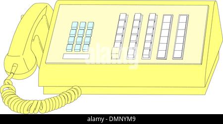 Téléphone de bureau Illustration de Vecteur