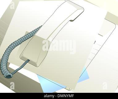 Téléphone de bureau Illustration de Vecteur