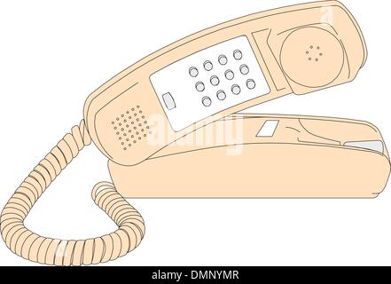Téléphone de bureau Illustration de Vecteur