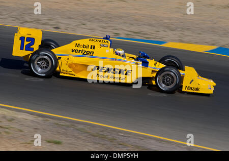 22 août 2009 - Sonoma, Californie, États-Unis - 22 août 2009 : Penske Racing pilote va pouvoir de Toowoomba, Australie dans la # 12 voiture de location de camions Penske au cours de la pratique au Grand Prix Indy de Sonoma, Infineon Raceway, Sonoma, CA Â© Matt Cohen / Southcreek Global 2009 (Image Crédit : © Matt Cohen/ZUMApress.com) Southcreek/mondial Banque D'Images