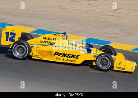 22 août 2009 - Sonoma, Californie, États-Unis - 22 août 2009 : Penske Racing pilote va pouvoir de Toowoomba, Australie dans la # 12 voiture de location de camions Penske au cours de la pratique au Grand Prix Indy de Sonoma, Infineon Raceway, Sonoma, CA Â© Matt Cohen / Southcreek Global 2009 (Image Crédit : © Matt Cohen/ZUMApress.com) Southcreek/mondial Banque D'Images