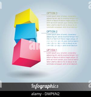 Cube 3D Modèle de progression vector Illustration de Vecteur