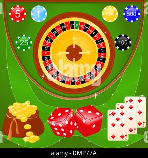Éléments de casino Illustration de Vecteur