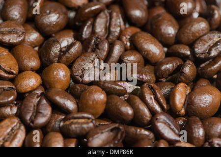 Close Up of Roasted Coffee Beans Banque D'Images