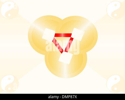 Pièces chinoises Illustration de Vecteur