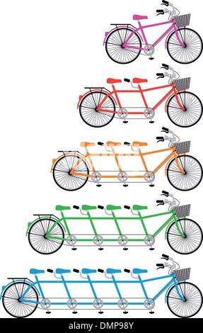 Tandem, vector Illustration de Vecteur