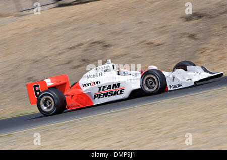 22 août 2009 - Sonoma, Californie, États-Unis - 22 août 2009 : Le pilote de l'équipe Penske Ryan Briscoe de Syndey, Austrailia dans la # 6 équipe Penske voiture lors de la pratique au Grand Prix Indy de Sonoma, Infineon Raceway, Sonoma, CA Â© Matt Cohen / Southcreek Global 2009 (Image Crédit : © Matt Cohen/ZUMApress.com) Southcreek/mondial Banque D'Images