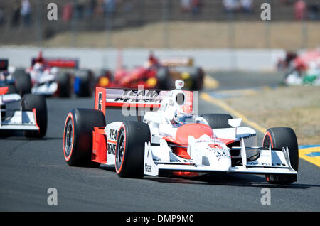 23 août 2009 - Sonoma, Californie, États-Unis - 23 août 2009 : Le pilote de l'équipe Penske Ryan Briscoe de Syndey, Austrailia dans l'équipe Penske n°6 voiture au Grand Prix Indy de Sonoma, Infineon Raceway, Sonoma, CA Â© Matt Cohen / Southcreek Global 2009 (Image Crédit : © Matt Cohen/ZUMApress.com) Southcreek/mondial Banque D'Images