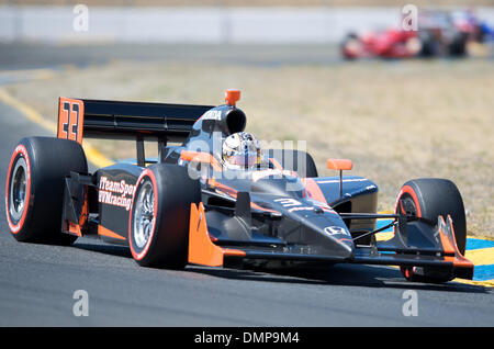 23 août 2009 - Sonoma, Californie, États-Unis - 23 août 2009 : HVM Racing pilote Robert Doornbos de Rotterdam, Pays-Bas dans la # 33 HVM Racing voiture au Grand Prix Indy de Sonoma, Infineon Raceway, Sonoma, CA Â© Matt Cohen / Southcreek Global 2009 (Image Crédit : © Matt Cohen/ZUMApress.com) Southcreek/mondial Banque D'Images