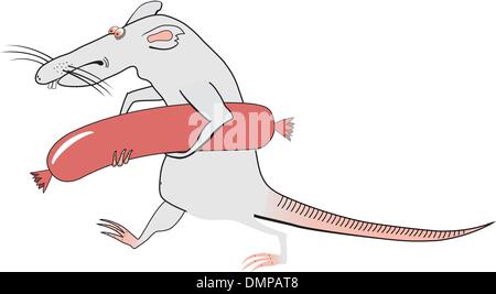 Bonheur de rat. Illustration de Vecteur