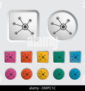 Réseau social seule icône. Illustration de Vecteur