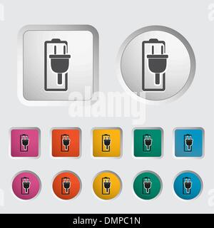 Chargement de la batterie, seule icône. Illustration de Vecteur