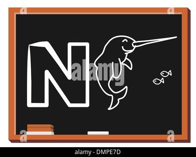 Alphabet des animaux N Illustration de Vecteur