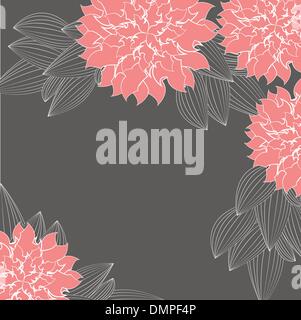 Invitation de mariage ou de carte avec abstract floral background. Illustration de Vecteur