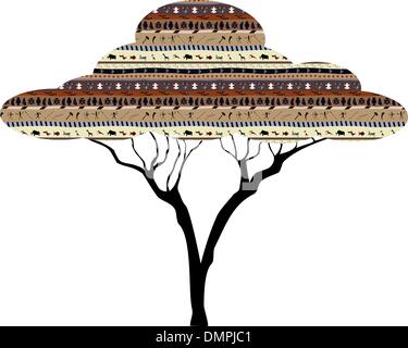 Abstract tree savane africaine Illustration de Vecteur