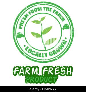 Farm Fresh stamps Illustration de Vecteur