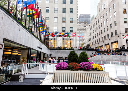 Anneau développé au Rockefeller Center ou 'Le Rock : dans la ville de New York;New York, États-Unis d'Amérique ; Banque D'Images