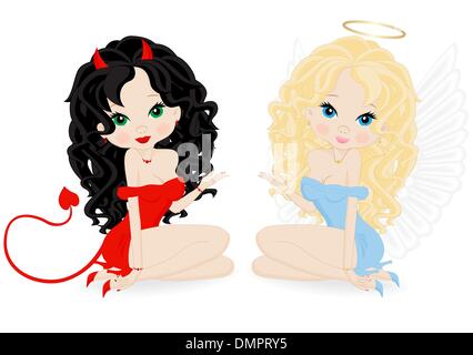 ange et démon Illustration de Vecteur