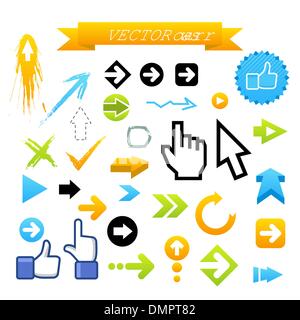 Collection de flèches vectorielles. Web design illustration Illustration de Vecteur