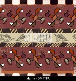 Seamless texture avec les dinosaures Illustration de Vecteur