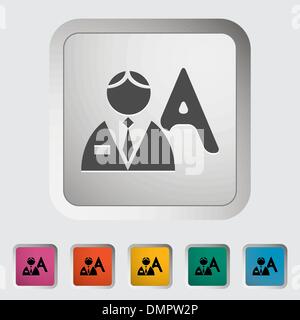 Personne seule icône. Illustration de Vecteur