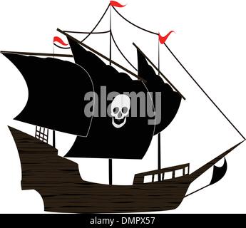 Le vecteur Pirate voilier Illustration de Vecteur