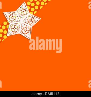 Livre blanc sur fond orange avec étoile Illustration de Vecteur