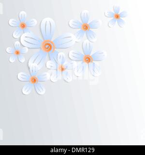 Floral background avec camomille et la place pour le texte Illustration de Vecteur