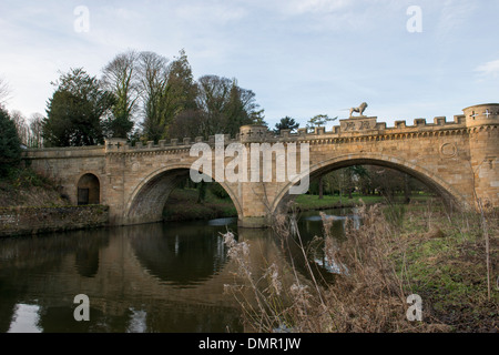 Le Lion Bridge, Alnwick, Northumberland Banque D'Images