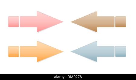 Flèches de couleurs différentes Illustration de Vecteur