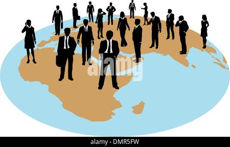 Les gens d'affaires global du travail Ressources humaines Illustration de Vecteur