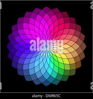 Vecteur de style arc-en-roue. Colour Creative Abstract Flower Illustration de Vecteur