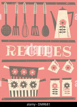 Vintage Fiche Recette Illustration de Vecteur