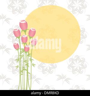 Printemps fleurs rose rose sur fond de modèle sans couture Illustration de Vecteur