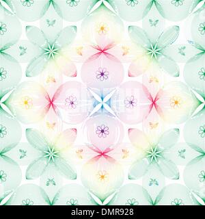 Motif floral transparent Illustration de Vecteur