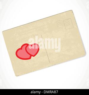 Cute vector background avec deux coeurs Illustration de Vecteur