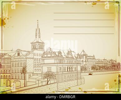 cartes postales rétro Illustration de Vecteur