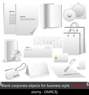 Pour les objets en blanc style professionnel Illustration de Vecteur