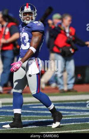 Les Giants de New York # 83 Wide Receiver Sinorice Moss ;. Les Giants de New York a vaincu les Raiders d'Oakland 44-7 au Giants Stadium à Rutherford, New Jersey. (Crédit Image : © Anthony Gruppuso/ZUMApress.com) Southcreek/mondial Banque D'Images
