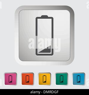 Chargement de la batterie, seule icône. Illustration de Vecteur