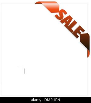 Vente coin rouge ribbon Illustration de Vecteur