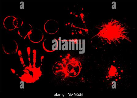 Ensemble de divers éléments grunge Illustration de Vecteur