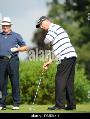 Carotte Jasper Farmfoods British Par 3 Pro AM Celebrity Golf tenue du concours à Nailcote Hall - Jour 2 Coventry Banque D'Images